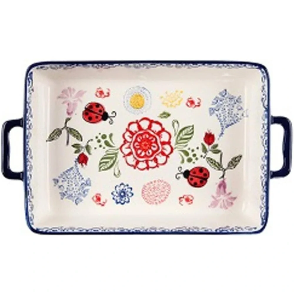 Ceramic Baking‎ Dish Rectangular Bakeware Set Baking Pan, 2-Piece Stoneware